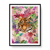 Totem, Tiger, Dusky Pink, Framed/Unframed Art Print, Varied Sizes, Season 3