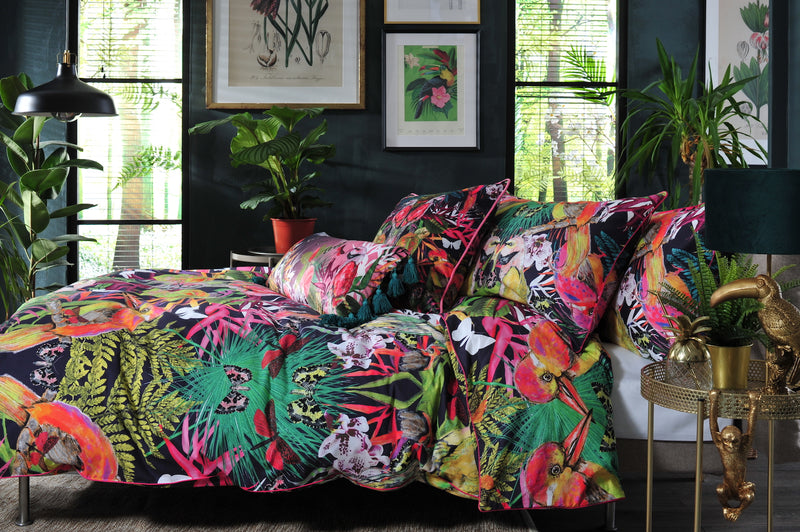 Birds of Paradise Long Velvet 30cm x 80cm Cushion/Bolster, Season 1