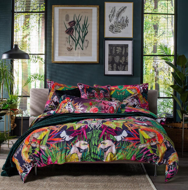 Birds of Paradise Bedding Set 200 Thread Count 100% Cotton Bedlinen Duvet Set, Season 1