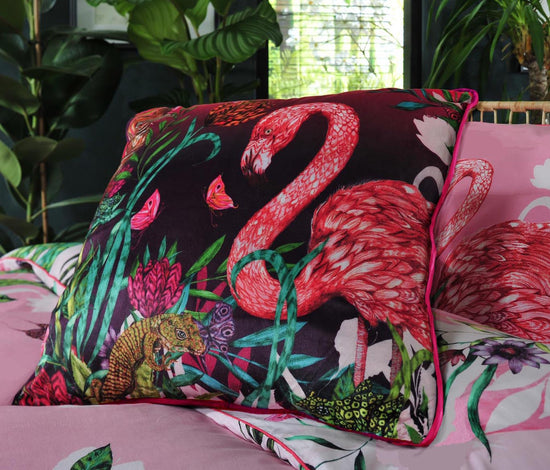 Exotic World, Square Velvet 50cm x 50cm Cushion, Season 1