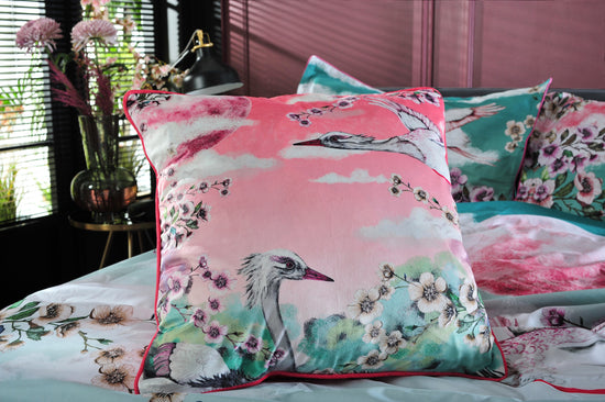 Flight of the Heron, Square Velvet 50cm x 50cm Cushion, Season 2