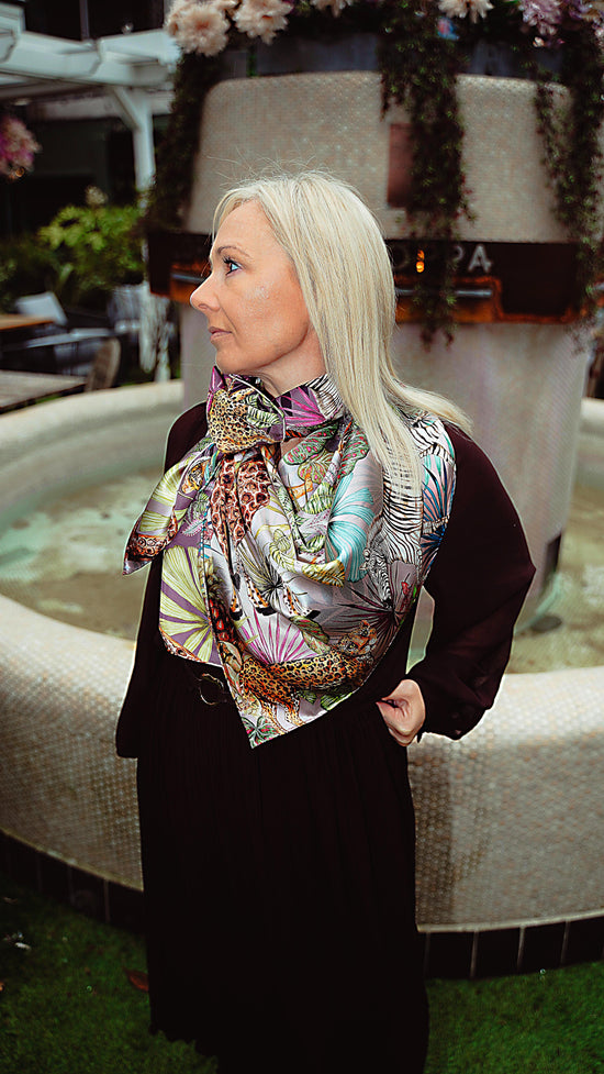 Mozambique 100% Silk Satin Scarf