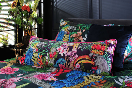 The Quirky Bird, Deep Purple Long Velvet 30cm x 90cm Cushion/Bolster, Season 2