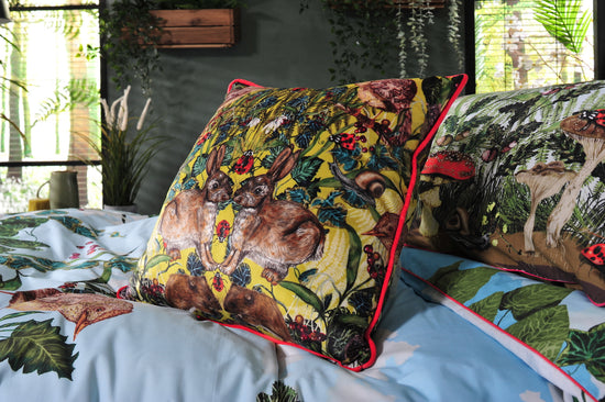 Spring in the Thicket Square Velvet 50cm x 50cm Cushion, Season 1