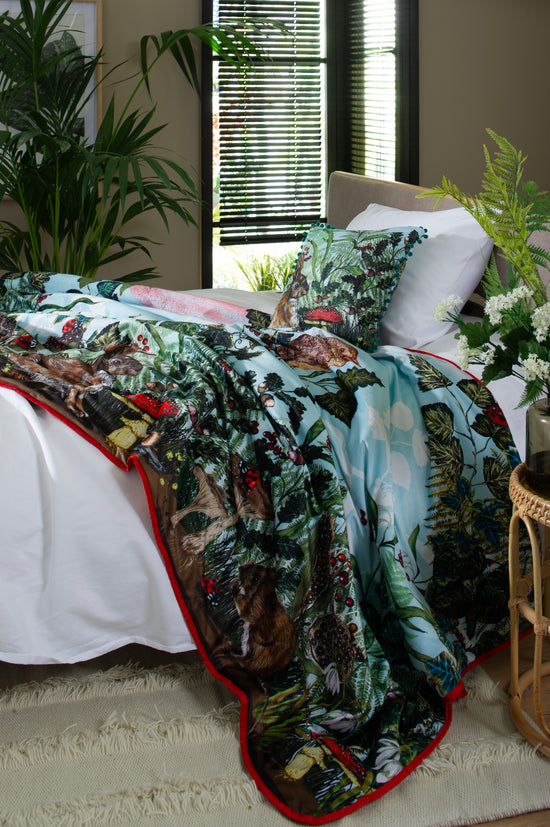 Spring in the Thicket Velvet Throw/Bedspread, Season 1