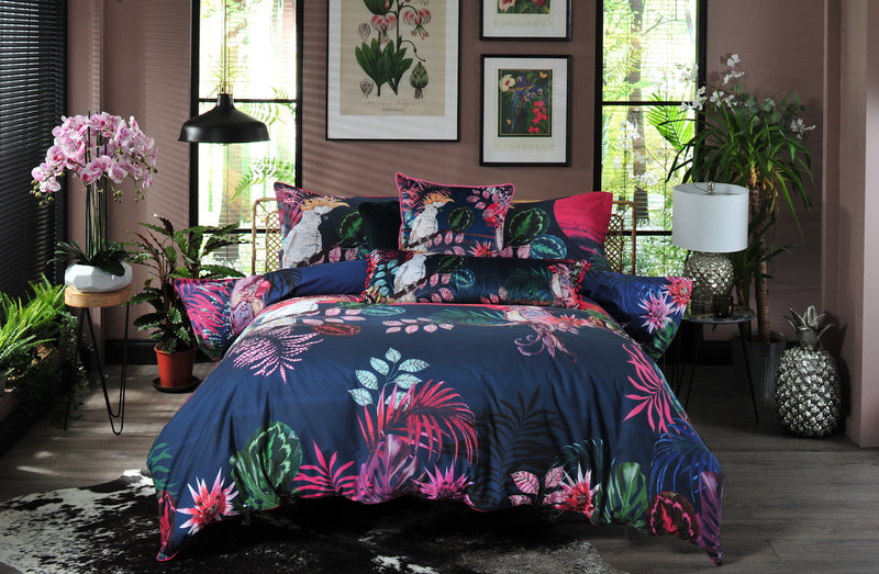 The Parrot and the Cockatoo Bedding Set 200 Thread Count 100% Cotton Bedlinen Duvet Set, Season 1