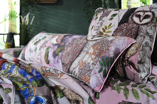 The Forest at Twilight, Pink,Long Velvet 30cm x 90cm Cushion/Bolster, Season 1