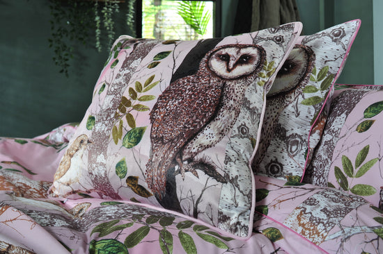 The Forest at Twilight Cushion, Pink, Square Velvet 50cm x 50cm Cushion, Season 1