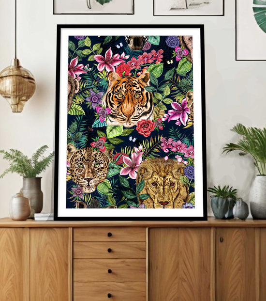 Totem, Animal Heads, Midnight, Framed/Unframed Art Print, Varied Sizes, Season 3
