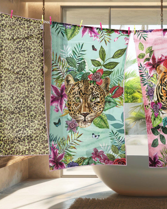 Totem, Leopard Beach Towel, Aqua, Season 3