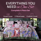 House of Norris forest theme cotton bedding set with fox and owl designs on duvet cover and pillowcases