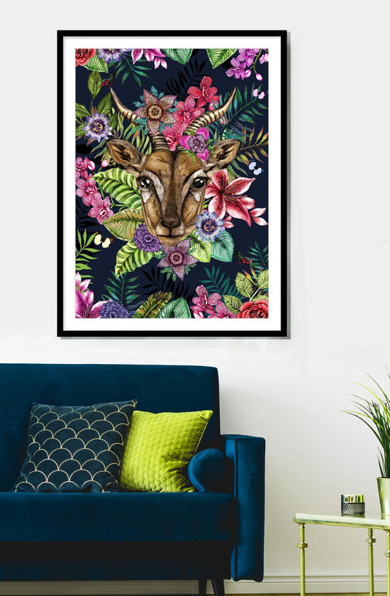 Totem, Gazelle, Midnight, Framed/Unframed Art Print, Varied Sizes, Season 3