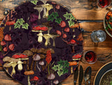 The Deer, the Pheasant and the Smoke Bush, Mushroom Decorative Stonemax Plate, Season 2