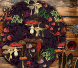 The Deer, the Pheasant and the Smoke Bush, Mushroom Decorative Stonemax Plate, Season 2