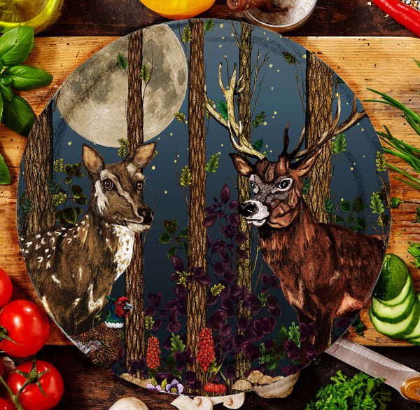 The Deer, the Pheasant and the Smoke Bush Decorative Stonemax Plate, Season 2