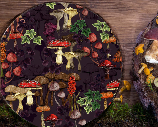 The Deer, the Pheasant and the Smoke Bush, Mushroom Bone China Plate, Season 2