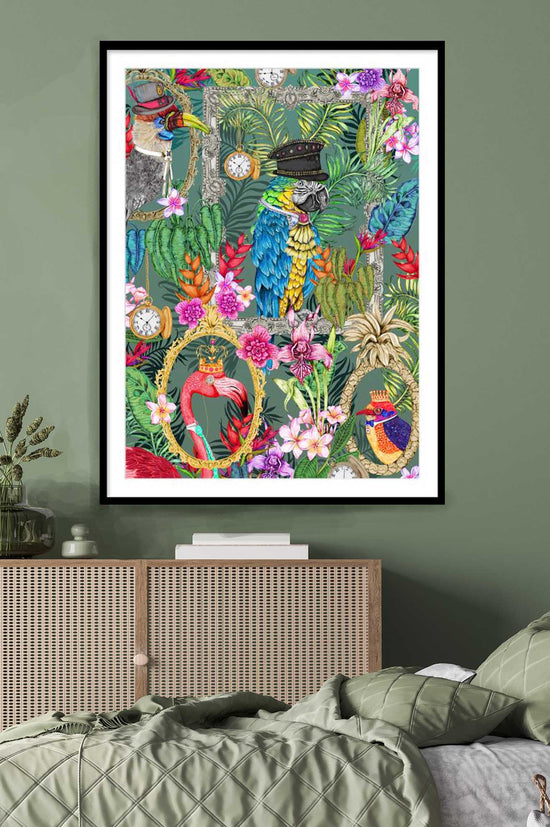 The Quirky Bird, Green Smoke, Framed/Unframed Art Print, Varied Sizes, Season 2