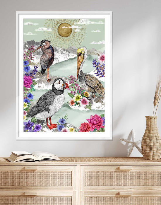 Mountain Lake, Framed/Unframed Art Print, Varied Sizes, Season 2