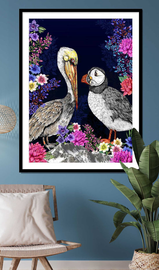 Mountain Lake, Midnight, Framed/Unframed Art Print, Varied Sizes, Season 1