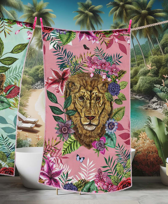 Totem, Lion Beach Towel, Pink, Season 3