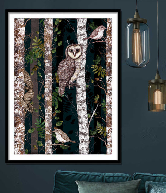 The Forest at Twilight 1, Midnight, Framed/Unframed Art Print, Varied Sizes, Season 1