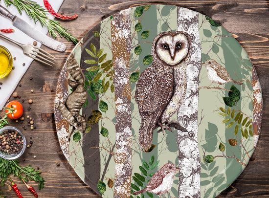 The Forest at Twilight 1, Decorative Stonemax Plate, Sage, Season 1