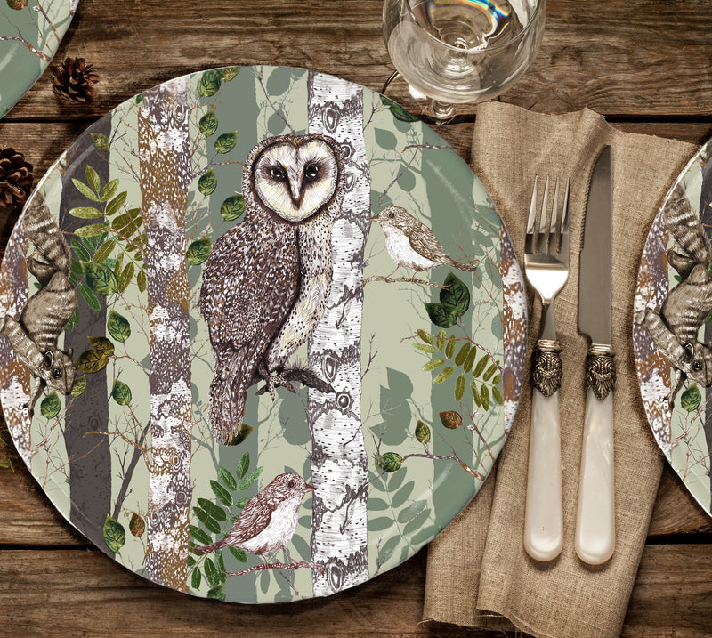 The Forest at Twilight 1, Bone China Plate, Sage, Season 1