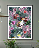 The Parrot and the Cockatoo 2, Smoke Green, Framed/Unframed Art Print, Varied Sizes, Season 1