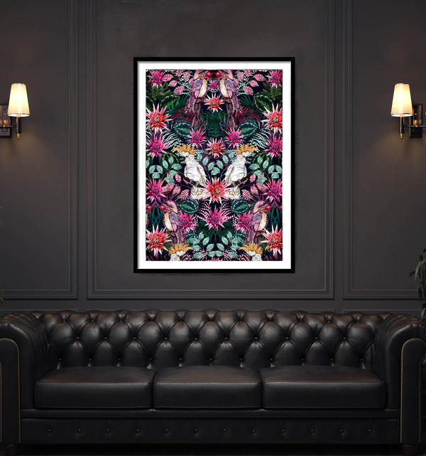 The Parrot and the Cockatoo 1, Framed/Unframed Art Print, Varied Sizes, Season 1