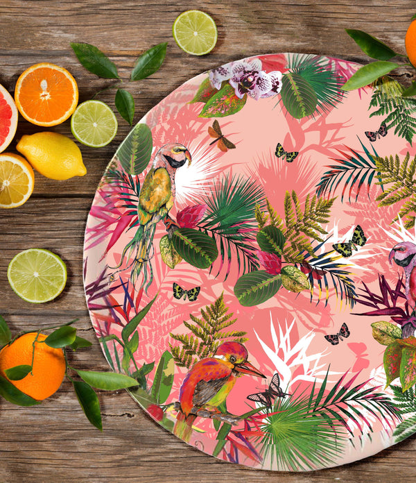 Birds of Paradise Decorative Stonemax Plate 2, Blush, Season 1