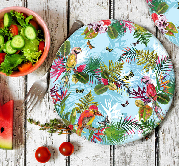 Birds of Paradise Bone China Plate 2,  Pale Blue, Season 1