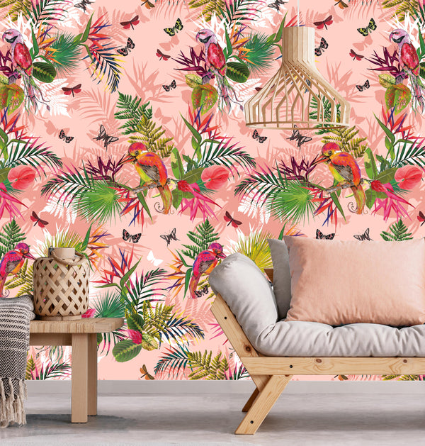 Birds of Paradise Wallpaper 2, Blush, Season 1