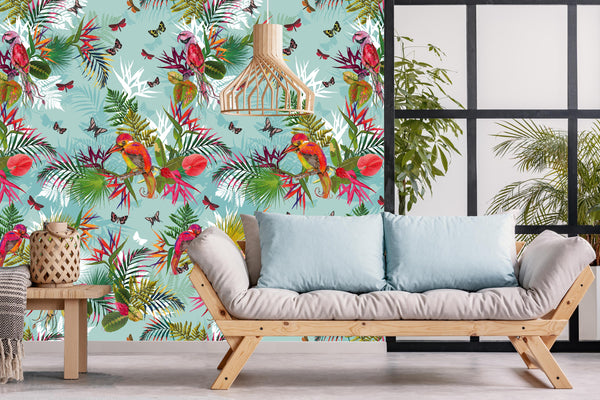 Birds of Paradise Wallpaper 2, Pale Blue, Season 1