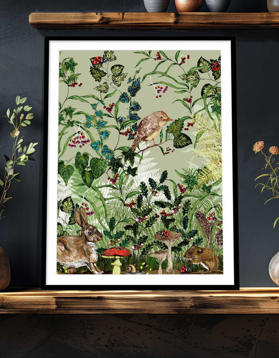 Spring in the Thicket 1, Sage, Framed/Unframed Art Print, Varied Sizes, Season 1