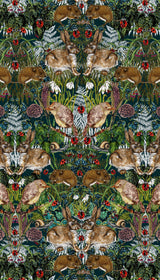 Spring in the Thicket Wallpaper 2, Forest Green, Season 1