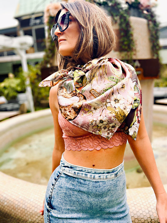 Out of Time 100% Silk Satin Scarf