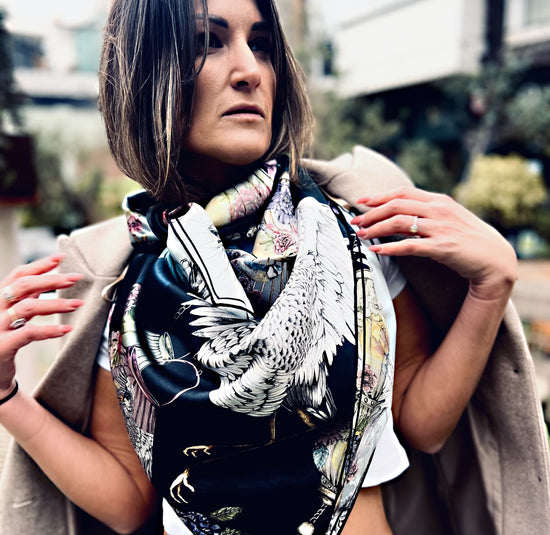 Kakuru Lanterns 100% Silk Satin Scarf