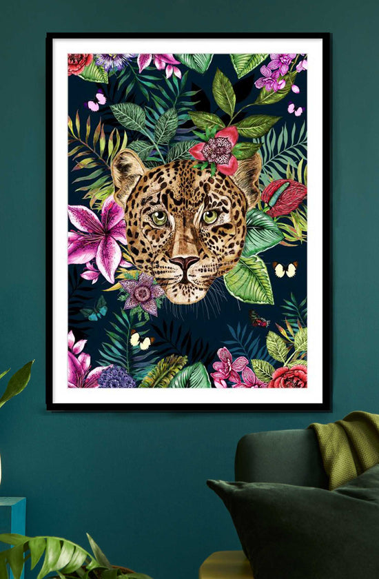 Totem, Leopard, Midnight,Framed/Unframed Art Print, Varied Sizes, Season 3
