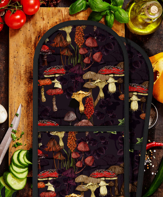 The Deer, The Pheasant, and the Smoke Bush, Mushroom Oven Glove