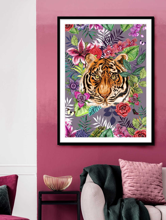 Totem, Tiger, Purple Smoke, Framed/Unframed Art Print, Varied Sizes, Season 3