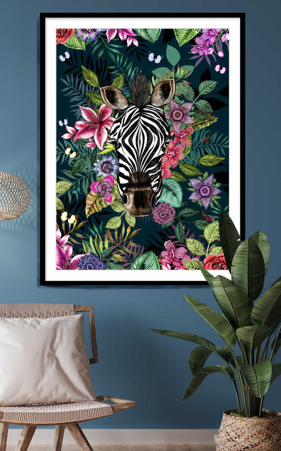 Totem, Zebra, Midnight, Framed/Unframed Art Print, Varied Sizes, Season 3