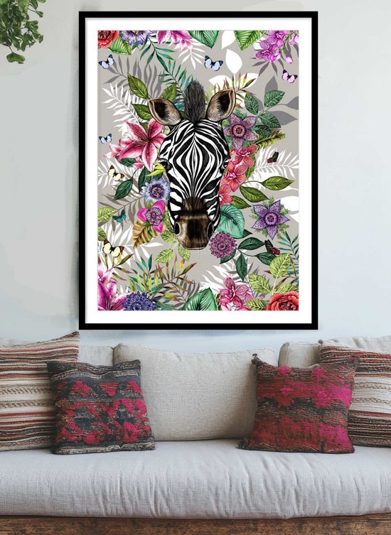 Totem, Zebra, Stone, Framed/Unframed Art Print, Varied Sizes, Season 3